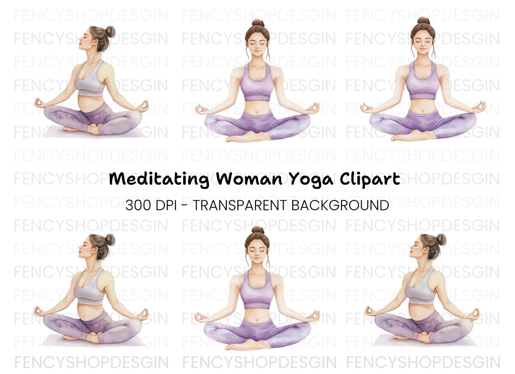 Yoga Poses Clipart Bundle