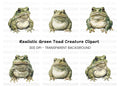 Green Toad Clipart Bundle