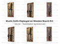 Dagger Clipart Bundle on Wooden Boards