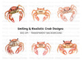 Cute Crab Clipart Bundle