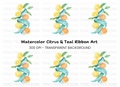 Citrus Swirl Clipart Bundle