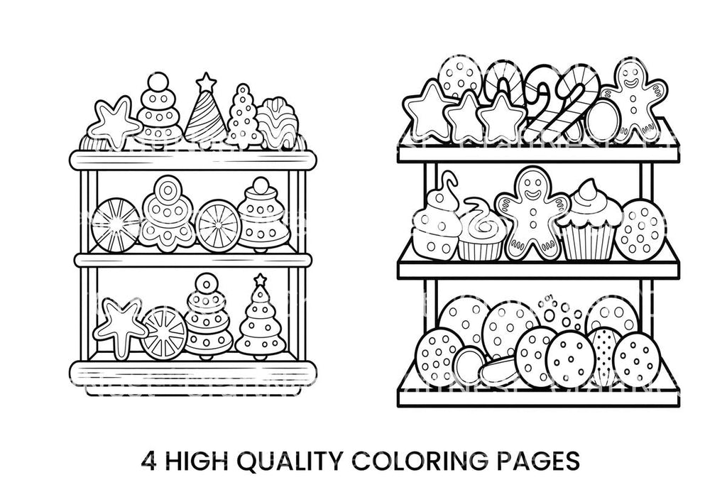 Christmas Sweets Display Coloring Books