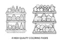 Christmas Sweets Display Coloring Books
