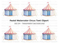 Blue and Pink Circus Tent Clipart Bundle
