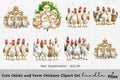 Cute Chicks and Farm Chickens Clipart Bundle