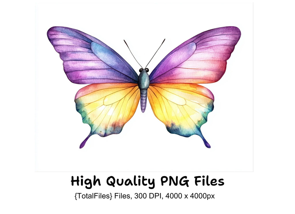 Vibrant Butterfly Clipart Bundle