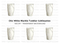 Chic White Marble Tumbler Clipart Bundle