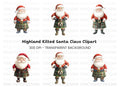 Scottish Santa Claus Clipart Bundle