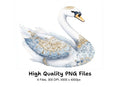 Golden Mandala Swan Clipart Bundle