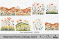 Floral Landscape Clipart Bundle