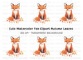 Cute Woodland Fox Clipart Bundle