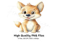 Cute Baby Fox Clipart Bundle