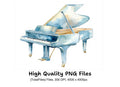 Elegant Grand Piano Clipart Bundle