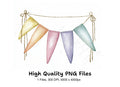 Simple Bunting Banner Clipart Bundle