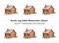 Cozy Log Cabin Clipart Bundle