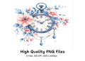 Floral Pocket Watch Clipart Bundle