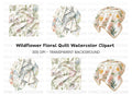 Floral Quilt Clipart Bundle