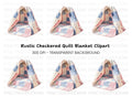 Cozy Patchwork Quilt Blanket Clipart Bundle