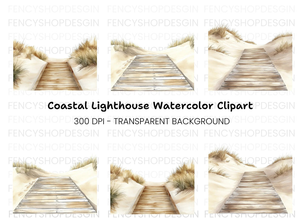 Beach Boardwalk Clipart Bundle