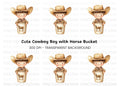 Cute Cowboy Kid with Horse Clipart Bundle