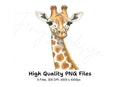 Cute Giraffe Face Clipart Bundle