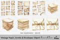 Vintage Scrolls Envelopes Clipart Bundle