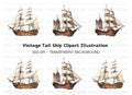 Vintage Sailing Ships Clipart Bundle