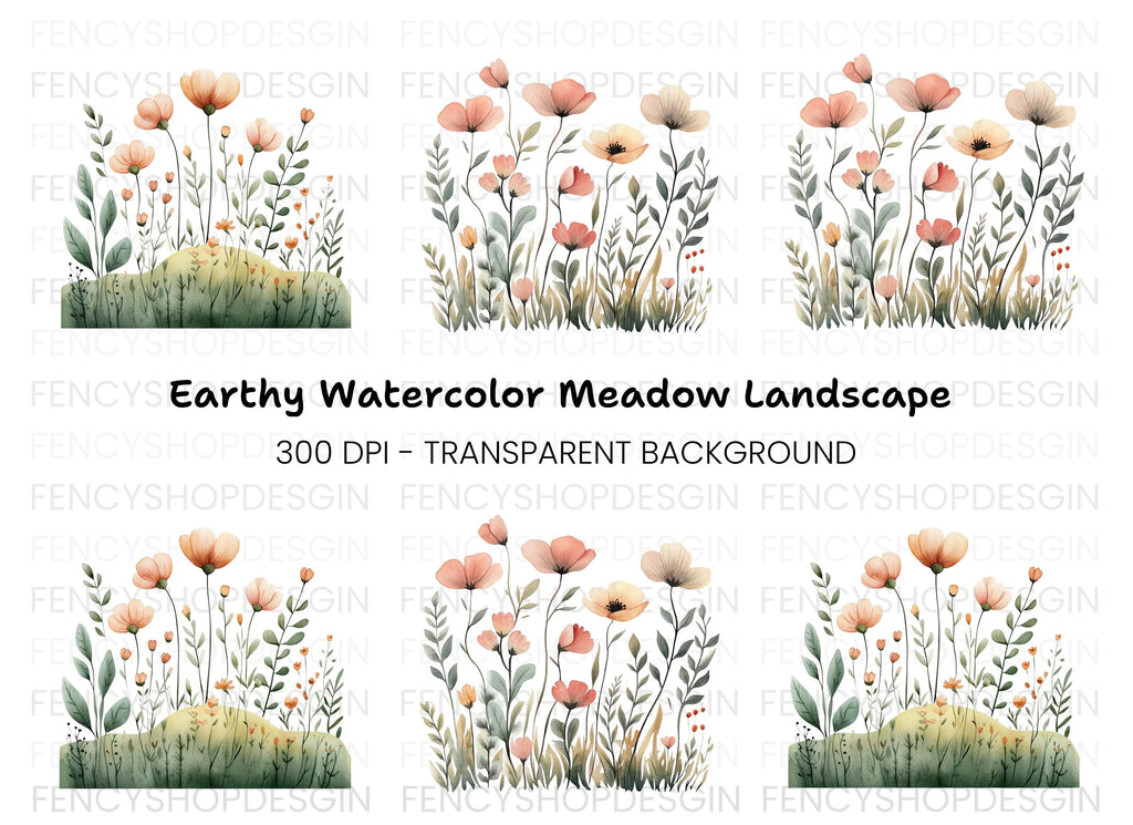 Wildflower Garden Clipart Bundle