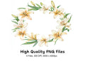 Colorful Lily Wreath Clipart Bundle