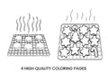 Hot Cookies and Patties Grilling Coloring Books