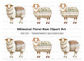 Intricate Patterned Sheep Clipart Bundle