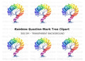 Rainbow Tree Question Mark Clipart Bundle