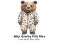 Cute Bear Pajamas Clipart Bundle
