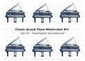 Elegant Grand Piano Clipart Bundle
