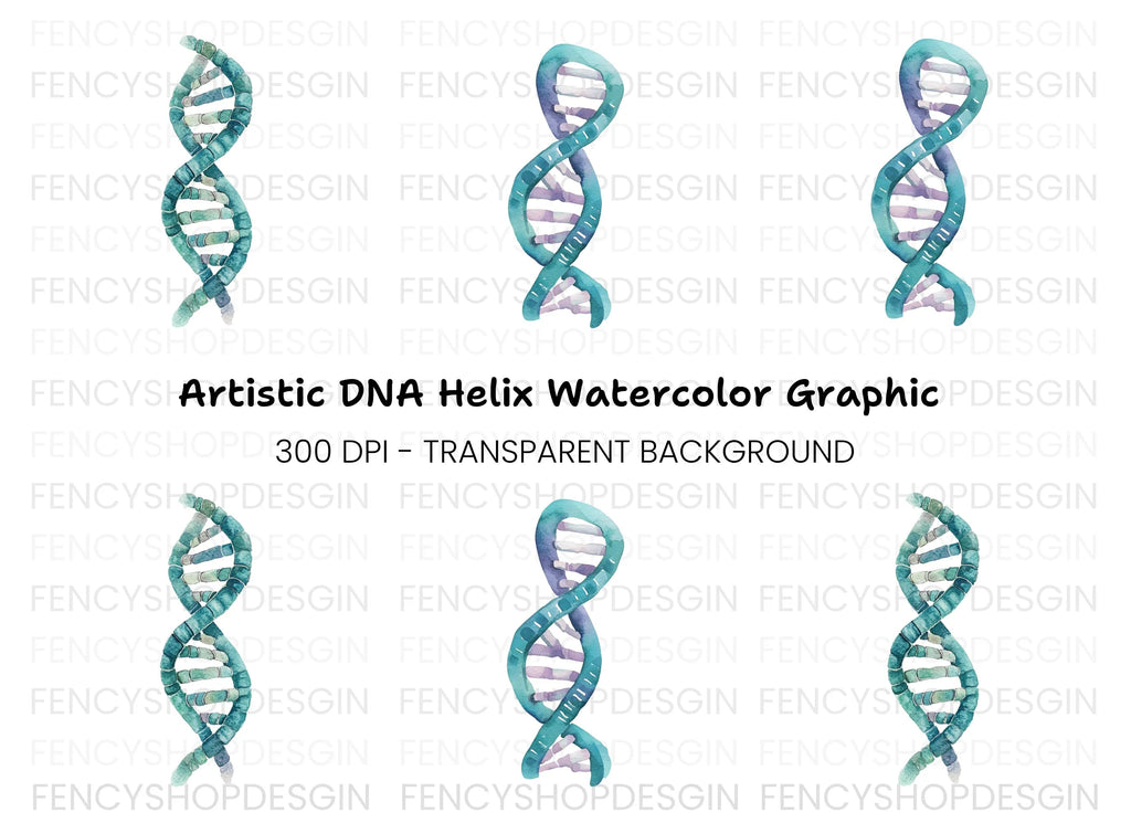 Abstract DNA Helix Clipart Bundle