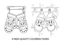 Santa Mittens Christmas Coloring Books