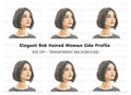 Dreamy Bob Hairstyle Girl Clipart Bundle