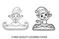 Christmas Elf Ballerina Coloring Books
