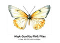 Yellow Butterfly Clipart Bundle