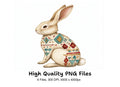 Boho Chic Rabbit Clipart Bundle