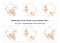 Geometric Floral Frames Clipart Bundle