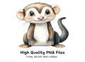 Cute Ferret Clipart Bundle