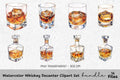 Whiskey Decanter Clipart Bundle