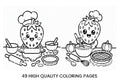 Couple Walking in Autumn Forest Coloring Books