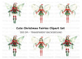 Festive Christmas Fairy Clipart Bundle