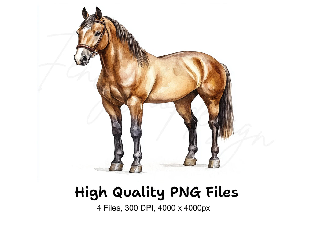 Elegant Horse Breeds Clipart Bundle