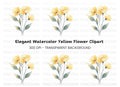 Elegant Yellow Poppies Clipart Bundle