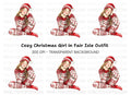 Cozy Christmas Girl Clipart Bundle