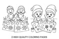 Kids Painting Christmas Decorations Coloring Books