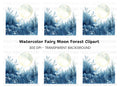 Moonlit Fairy Forest Clipart Bundle